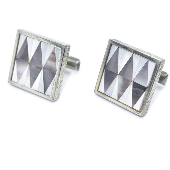 Sterling 20 mm Square Cufflinks - Picture 1 of 3
